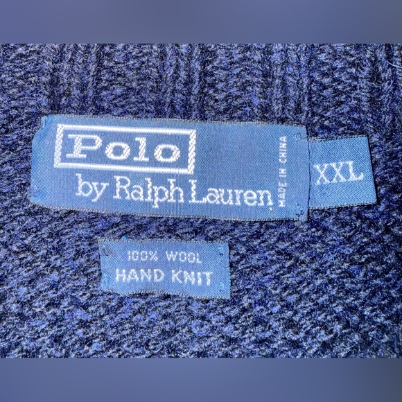 Polo Ralph Lauren Vintage 90’s RARE Star ⭐️ Hand Knit Wool Sweater,Size-XXL - Picture 7 of 8